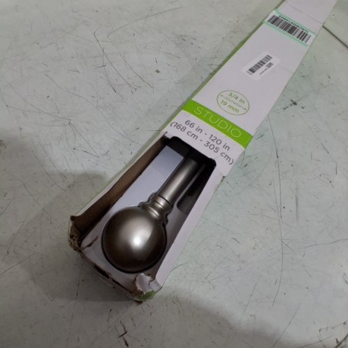 KENNEY ADJUSTABLE CURTAIN ROD - 66" TO 120" LENGTH - BRUSHED NICKEL (MODEL: KN80103) image 2