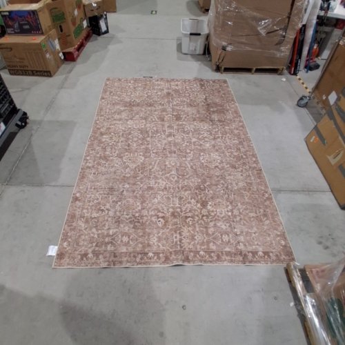 INDOOR NON-SLIP WASHABLE AREA RUG - 6FT X 9FT -TAN/BROWN image 3