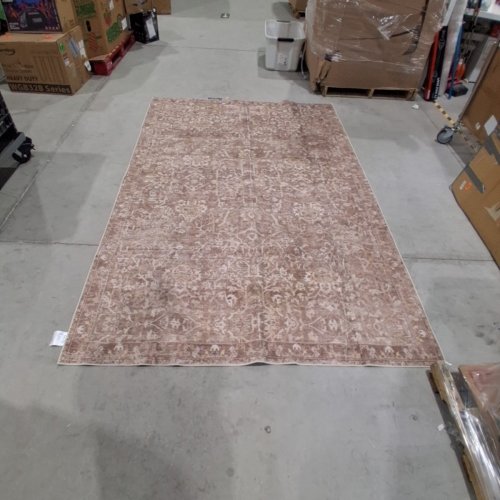 INDOOR NON-SLIP WASHABLE AREA RUG - 6FT X 9FT -TAN/BROWN image 4