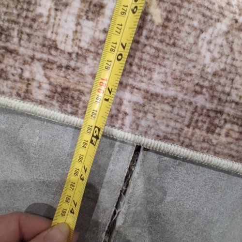 INDOOR NON-SLIP WASHABLE AREA RUG - 6FT X 9FT -TAN/BROWN image 5