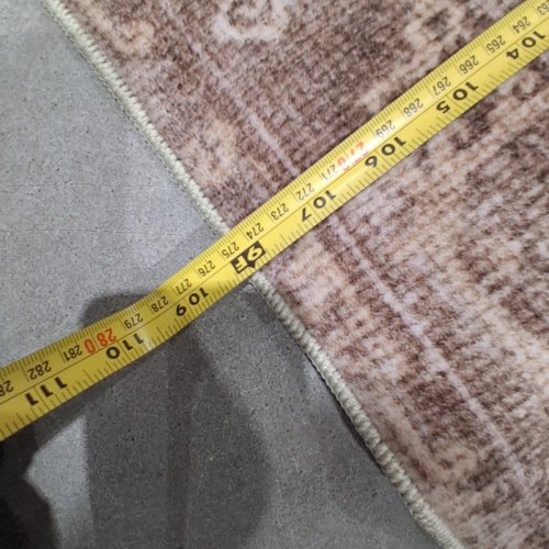 INDOOR NON-SLIP WASHABLE AREA RUG - 6FT X 9FT -TAN/BROWN image 6