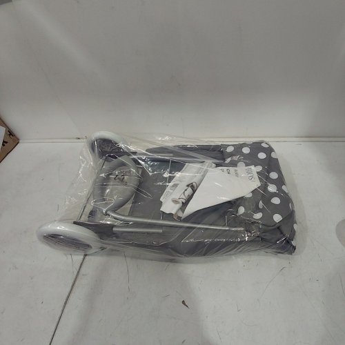 BIOS LIVING LIGHTWEIGHT ROLLING SHOPPING CART - 13.5"X11"X37"/55LB CAPACIRTY - DOTS IN WHITE/GREY image 5
