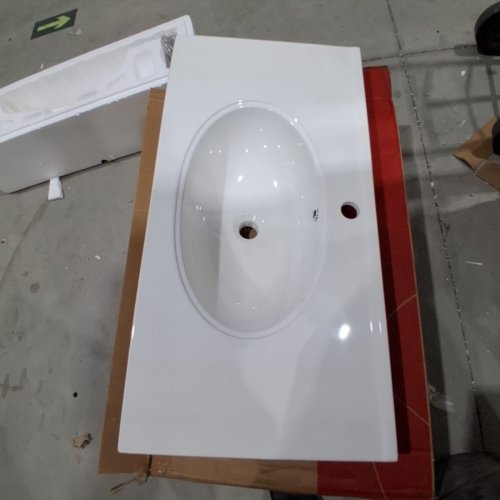 CERAMIC SINGLE SINK BATHROOM VANITY TOP COMBO WITH FAUCET 36" X 18.5" (MODEL: C6A004BS03A) image 2