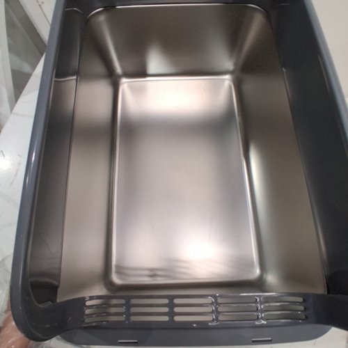 STAINLESS STEEL CAT LITTER BOX - GREY/SILVER image 3