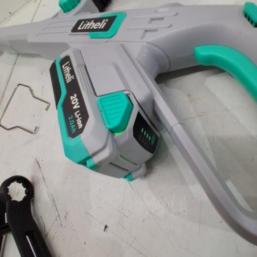 LITHELI CORDLESS STRING TRIMMER - 12" - 20V - GREY (MODEL: E1-GTBC) image 3