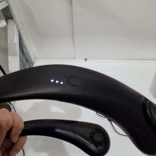 AMACOOL BLADELESS NECK FAN - RECHARGEABLE BATTERY POWERED - 3 SPEEDS - BLACK - (MODEL: HF370) image 2