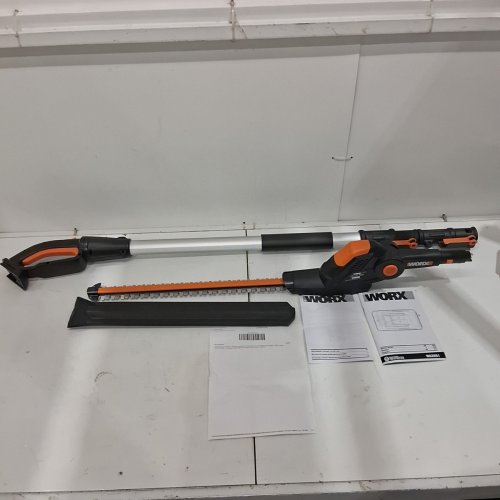 WORX POWER SHARE 2-IN-1 EXTENDABLE CORDLESS HEDGE TRIMMER - 20" BLADE/20V - ORANGE (MODEL: WG252.9 image 3