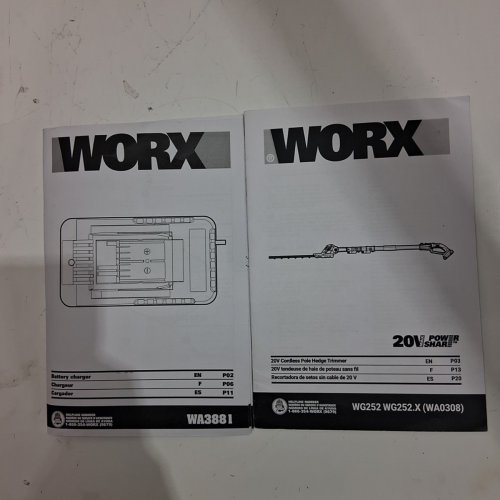 WORX POWER SHARE 2-IN-1 EXTENDABLE CORDLESS HEDGE TRIMMER - 20" BLADE/20V - ORANGE (MODEL: WG252.9 image 6