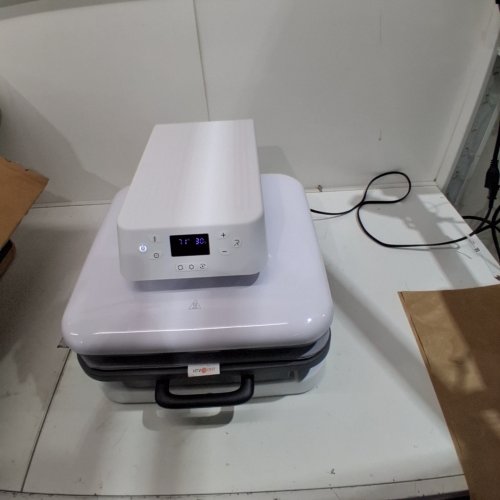HTVRONT AUTO HEAT PRESS MACHINE FOR T SHIRTS WITH AUTO RELEASE - 15"X15" SURFACE - WHITE (MODEL: HPM15) image 2