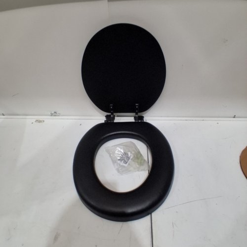 MAYFAIR BY BEMIS SOFT ROUND TOILET SEAT - 15.8" - BLACK (MODEL: 815EC 047) image 2