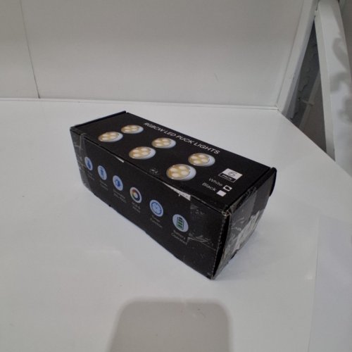 6Pk TECOMLIGHT BATTERY POWERED 13 COLOURED LED PUCK LIGHTS WITH REMOTES - WHITE image 4