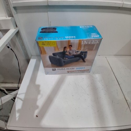 INTEX DURA-BEAM SERIES INFLATABLE PULL-OUT SOFA *NO PUMP* - 80" X 91" X 26" - 440LBS CAPACITY - GREY (MODEL: 66552EP) image 6
