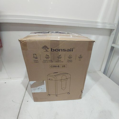 BONSAII 12-SHEET MICRO CUT SHREDDER WITH JAM-PROOF SYSTEM - WORKS WITH CD/CREDIT CARD/STAPLE/PAPER CLIP - 4.2GAL - BLACK (MODEL: C266-B) image 5