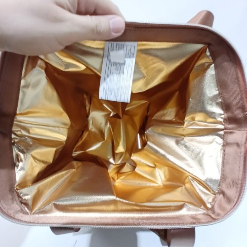 IGLOO COGNAC PREMIUM 9-CAN LUXE LUNCH TOTE COOLER BAG - 9.02" X 9.02" - COGNAC image 3