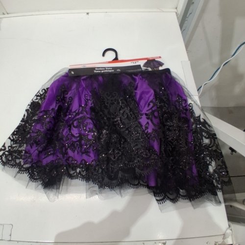 WOMEN'S GOTHIC TUTU - SMALL/MEDIUM - PURPLE / BLACK image 2
