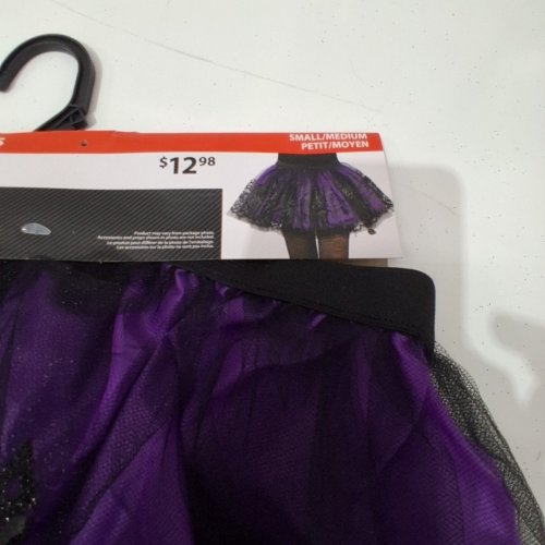 WOMEN'S GOTHIC TUTU - SMALL/MEDIUM - PURPLE / BLACK image 3