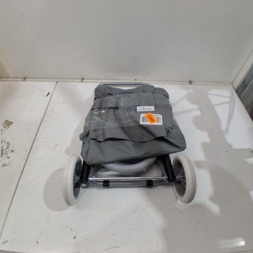 BIOS LIVING DRAWSTRING CLOSURE DETACHABLE BAG. FOLDABLE ROLLING SHOPPING CART - 38" X 14" X 11" - GREY image 3