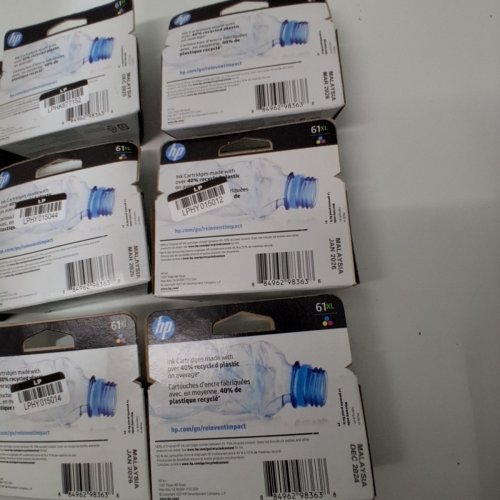 9 *EXPIRED* HP 61XL TRI-COLOUR HIGH YIELD INK CARTRIDGES FOR SELECT DESKJET, ENVY, AND OFFICEJET PRINTERS - CYAN, MAGENTA, YELLOW (MODEL: CH564WN) image 4