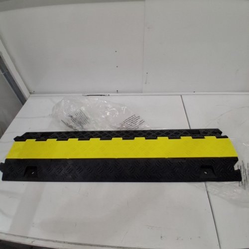 CABLE PROTECTOR RAMP CORD COVER HOSE PROTECTOR - 37" X 7" - BLACK/YELLOW (MODEL: CP-2U-1) image 2