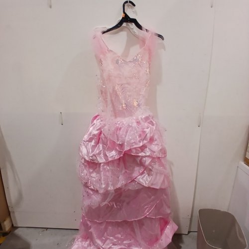 3pc womens wICKED GLINDA COSTUME DELUXE DRESS - LARGE- 12-14 - PINK image 2