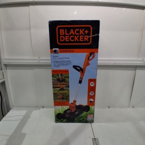 BLACK + DECKER 3-IN-1 COMPACT ELECTRIC TRIMMER MOWER - 12" - ORANGE (MODEL: BESTA512CM) image 5