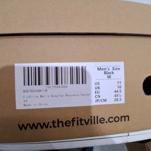 MEN'S FITVILLE EASYTOP RECOVERY SANDLE - 11W - BLACK (STYLE: MSETRSV4BK11W) image 2