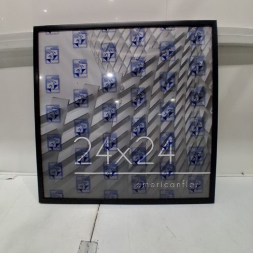 AMERICANFLAT POSTER FRAME WITH SLIM MOLDING AND PLEXIGLASS - 24"X24" - BLACK (MODEL: LX2424BLKNOMAT) image 3