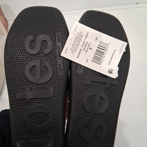 WOMEN'S TOTES SLIDE SANDALS - SIZE 7 - BLACK image 3