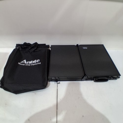 ANBTE LOW FOLDING CAMPING TABLE WITH STORAGE BAG - 34" X 16" - BLACK image 3