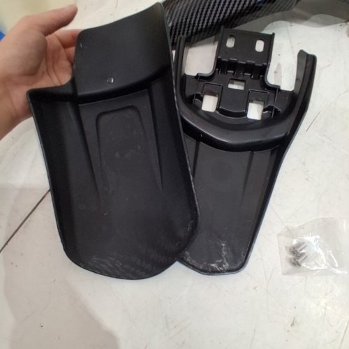 2PC CARBON-FIBER-LOOK AUTOMOTIVE TRIM PANELS FOR SUR-RON LIGHT BEE XS - BLACK image 3