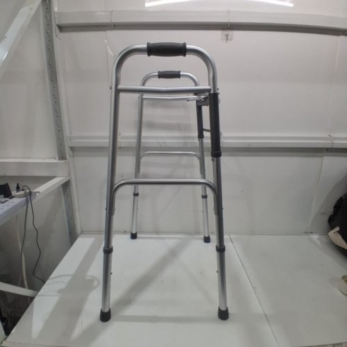 BIOS LIVING STURDY ALUMINUM FOLDING WALKER - 300LBS MAX - SILVER/BLACK - (MODEL: ‎BD770) image 3