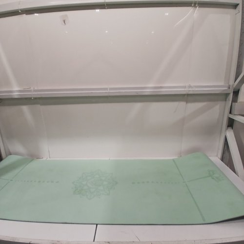 UMINEUX THICK YOGA EXERCISE MAT WITH CARRY BAG - 72" X 24" X 1/3" - GREEN/GREY image 2