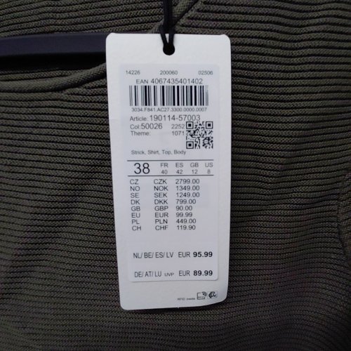 GERRY WEBER KNITTED LONG SLEEVE WITH POCKET - SIZE 8 / MEDIUM - GREEN (STYLE : 190114-57003) image 3