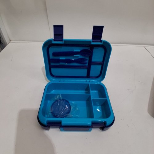 MAINSTAYS KIDS BENTO BOX SET - 9" X 7" X 2.1" - BLUE image 3
