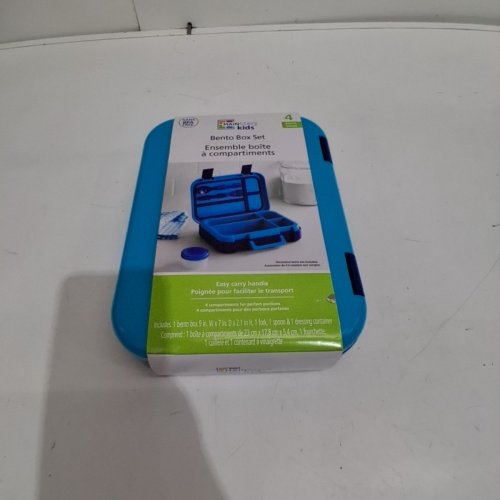 MAINSTAYS KIDS BENTO BOX SET - 9" X 7" X 2.1" - BLUE image 4