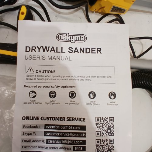 NAKYAMA DRYWALL SANDER - YELLOW / BLACK image 3