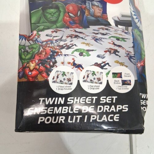 3PC KIDS AVENGERS SHEET SET - TWIN - MULTICOLOUR/WHITE (MODEL: TR38-Q3/24L411CAN) image 5