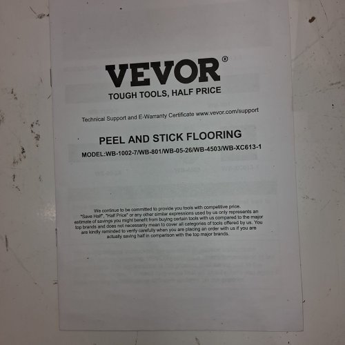 50PK VEVOR PEEL AND STICK FLOORING TILES - 12" X 12" - WHITE MARBLE (MODEL: WB-4503) image 3