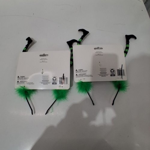 2 WAY TO CELEBRATE! WITCH HEADBANDS - GREEN AND BLACK image 3