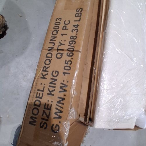 SHA CERLIN CHENILLE BED FRAME - BEIGE - KING (MODEL: KRQDNJNQ003) image 2