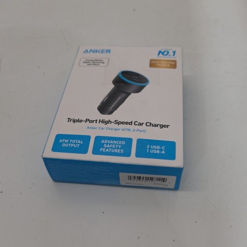ANKER TRIPLE-PORT FAST CAR CHARGER - 67W - BLACK (MODEL: A2736H11) image 3