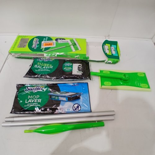 SWIFFER DRY & WET MOP WITH 5 CLEANING MOP HEAD & 3 WET CLOTHES - GREEN image 2