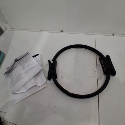 GAIAM PILATES RESISTANCE RING, DUAL GRIP HANDLES FOR TONING AND FITNESS, 14" - BLACK image 2