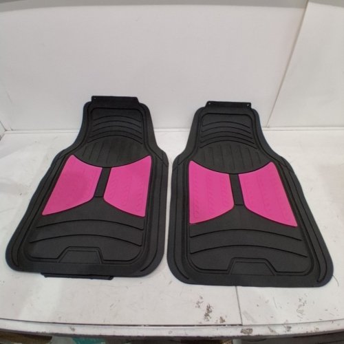 4PC FH GROUP MONSTER EYE FULL SET RUBBER FLOOR MATS - UNIVERSAL FIT BLACK/PINK (MODEL: F11313PINK) image 4