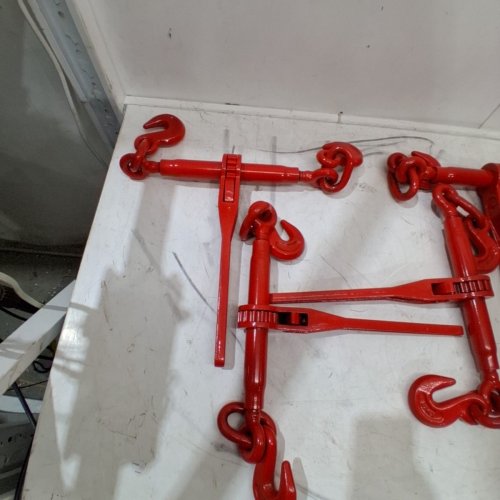 4PC VEVOR RATCHET BINDERS/SECURE WORKING LOAD HOOKS WITH ADJUSTABLE LENGTH - 9215LB CAPACITY - RED (MODEL: JL3/8-1/2-04P) image 4