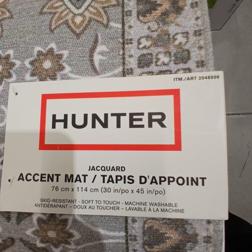 HUNTER JACQUARD ACCENT MAT - 30" X 45" - GRAY (MODEL: 2048506) image 2