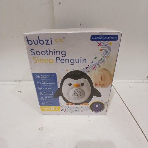 BUBZI CO PORTABLE PENGUIN BABY LULLABY, WHITE NOISE MACHINE AND TODDLER SLEEP AID image 2