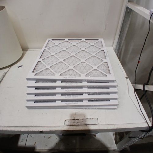 6PK AMAZON BASICS MERV11 PLEATED AC FURNACE AIR FILTER - 20" X 20" X 1" - WHITE image 2
