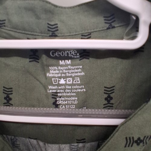 GEORGE WOMEN'S short sleeve printed DRESS - MEDIUM - OLIVE GREEN (STYLE: GRS641011D) image 3