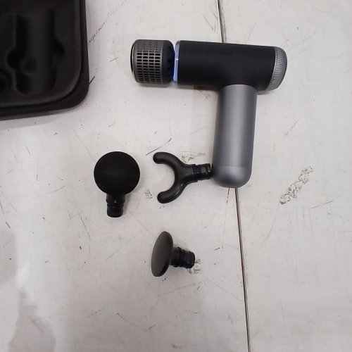 SHARPER IMAGE POWER PERCUSSION PRO + COMPACT HOT AND COLD DEEP TISSUE MASSAGER WITH 4 ATTACHMENTS AND 6 SPEEDS - BLACK - (MODEL: 2427599). image 3